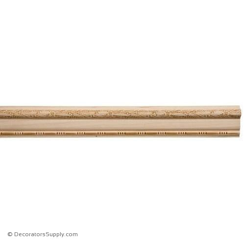 Chairrail Moulding - Embossed - 1 1/16" x 3" Wide