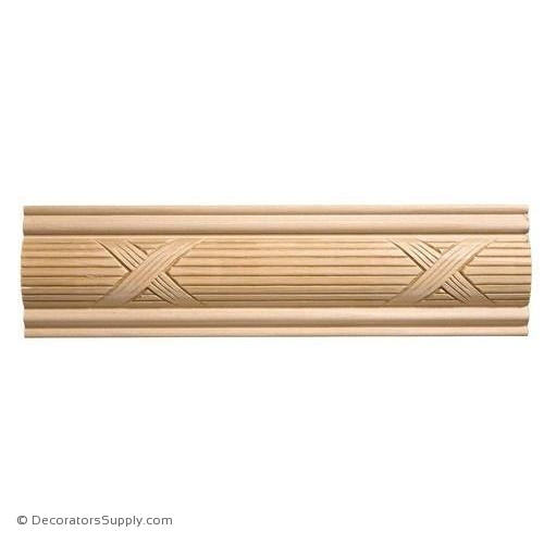 Chairrail Moulding - Embossed - 1" x 3 1/2" Wide