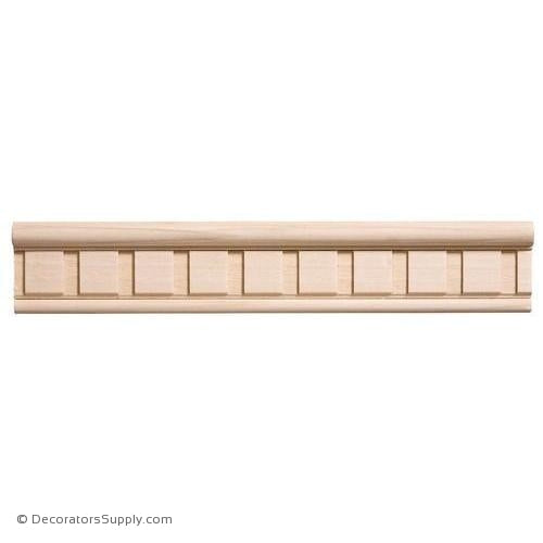 Chairrail Moulding - Embossed - 13/16" x 2 1/8" Wide