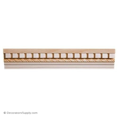 Chairrail Moulding - Embossed - 1 1/16" x 2 1/4" Wide