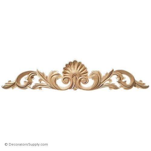 Shell Center with Scrolls Wood Applique - (Lindenwood)