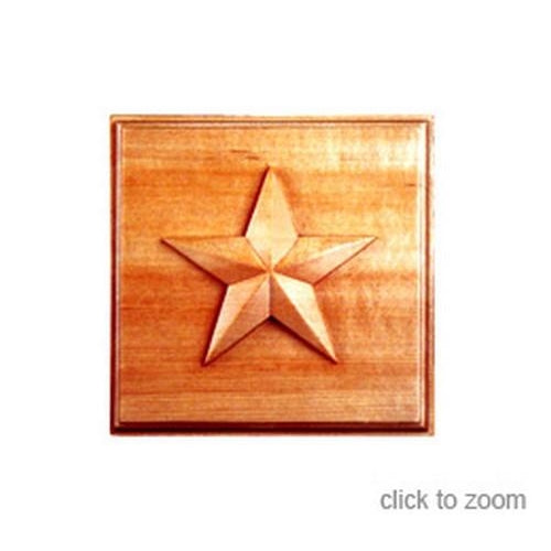 Star Wood Rosette [2 PCS] - (Lindenwood)