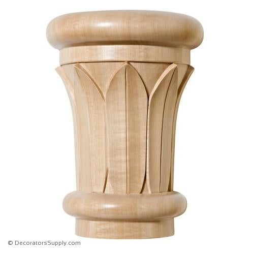 Papyrus Style Wood Capital - (Cherry & Maple)