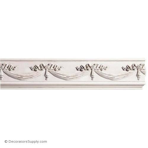Mon Reale® Frieze Moulding-Ribbon and Bow Swag-13/16" x 5 1/2" W