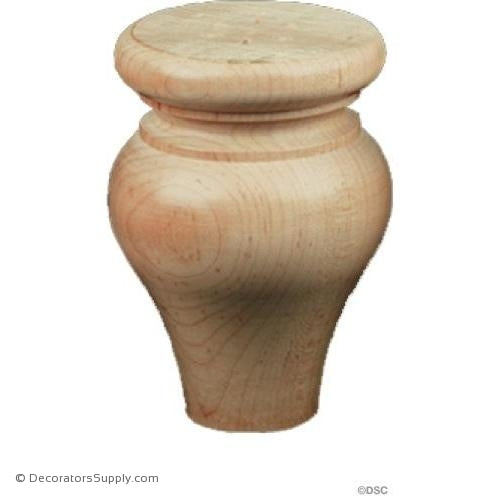 Round Wood Tulip Foot - (Cherry & Maple) | Decorators Supply Corporation