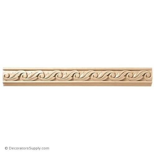 1-1/2" Acanthus Wave Panel Moulding - (8' increments)