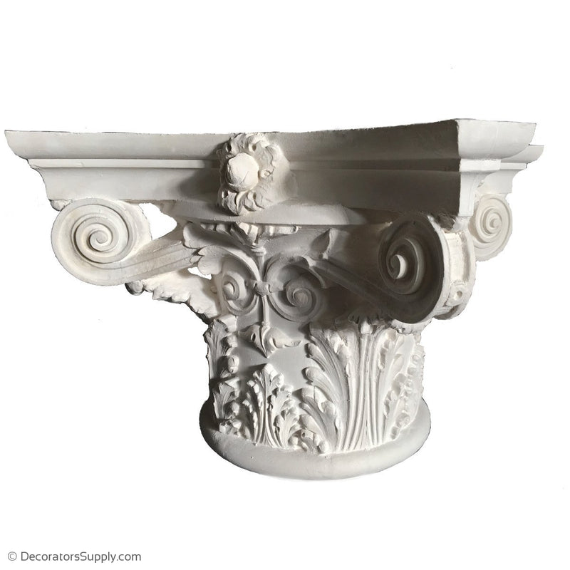 Plaster Capital [Round] - Italian Renaissance Corinthian Sansovino-Decorators Supply