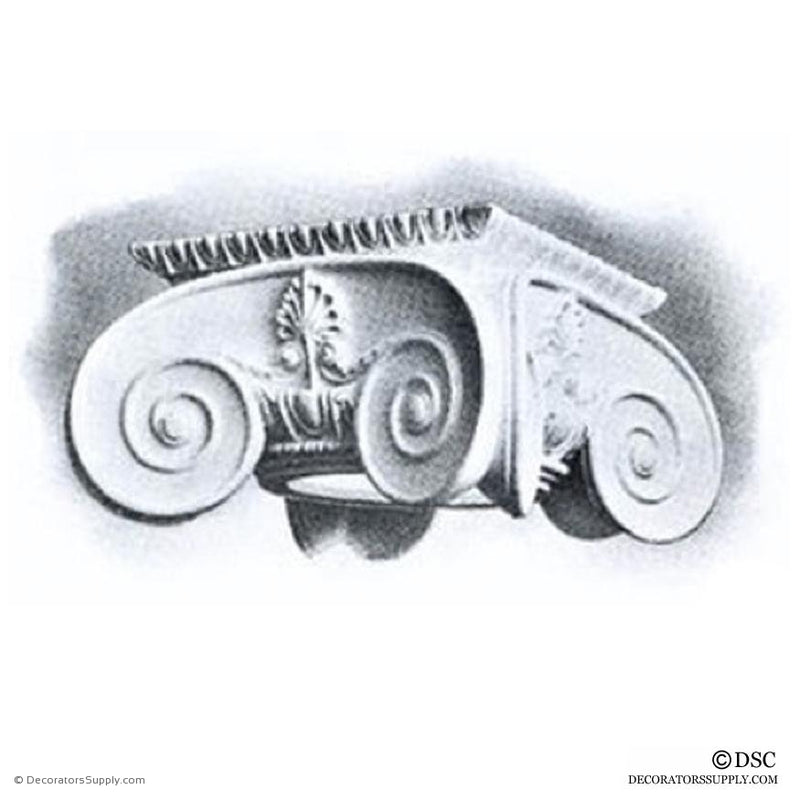 Plaster Capital [Round] - Greek Ionic Apollo-Decorators Supply