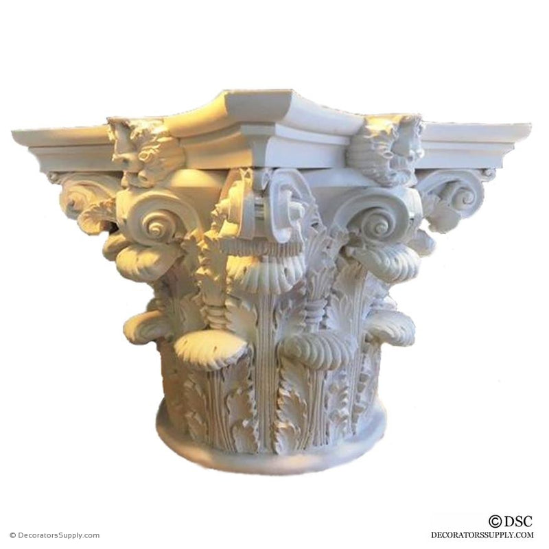 Plaster Capital [Round] - Roman Corinthian Pantheon-Decorators Supply