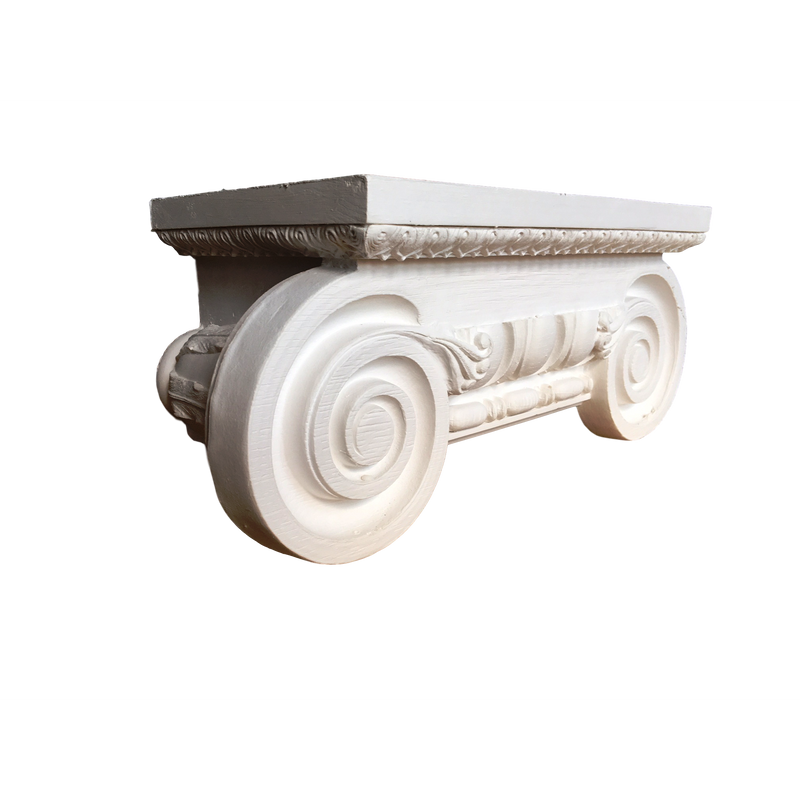 Plaster Pilaster Capital  [Half Square] - Roman Ionic Marcellus - 5 Sizes
