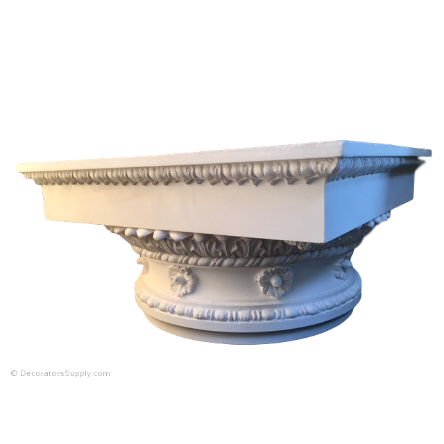 Plaster Capital [Round] - Roman Doric Diocletian-Decorators Supply