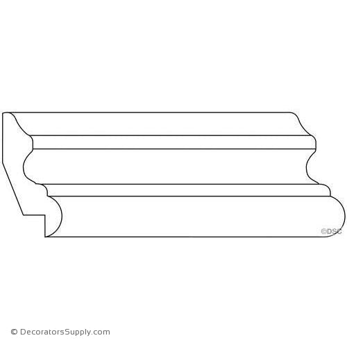 Panel Moulding - Smooth - 5/8" x 2 1/4" W Lip-3/4"