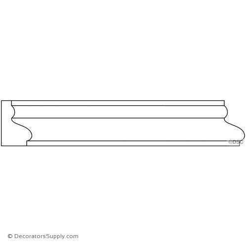Panel Moulding - Smooth - 3/4" x 1 1/8" Wide
