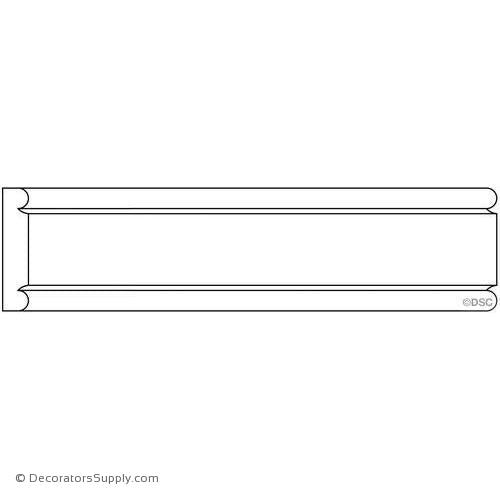 Panel Moulding - Smooth - 1/4" x 1 1/2" Wide