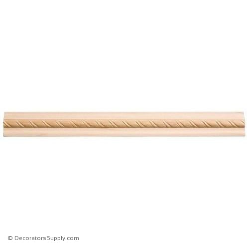 Small Rope Moulding, 2 1/2w x 1 1/4d x 4' length, Sold in 4' lengths,  Resin is priced per 8' length