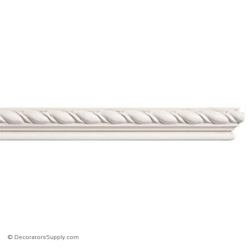 Mon Reale® Panel Moulding -Small Rope- 9/16" x 1" Wide