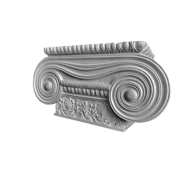 Plaster Pilaster Capital  [Half Square] - Greek Ionic Erechtheum w/ Necking