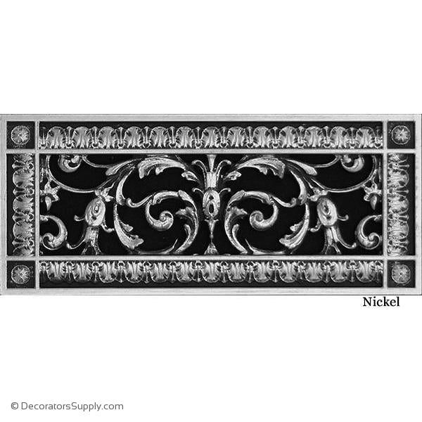 RESIN LOUIS XIV GRILLE - 4X12 DUCT, 6 X 14 FRAME