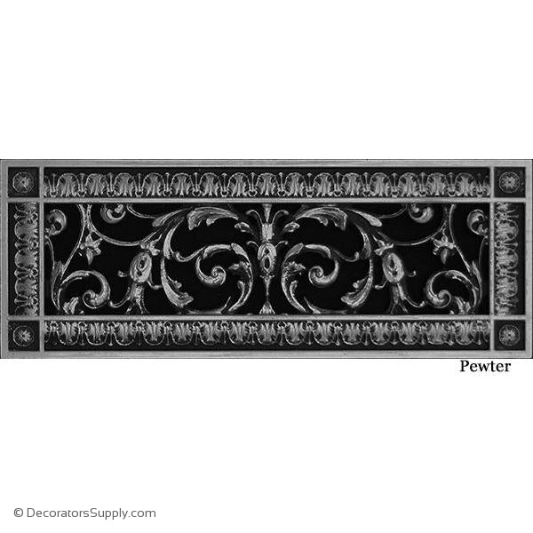 RESIN LOUIS XIV GRILLE - 4X14 DUCT, 6 X 16 FRAME