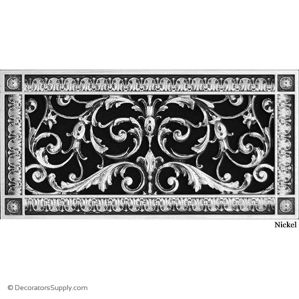 RESIN LOUIS XIV GRILLE -  6X14 DUCT, 8 X 16 FRAME