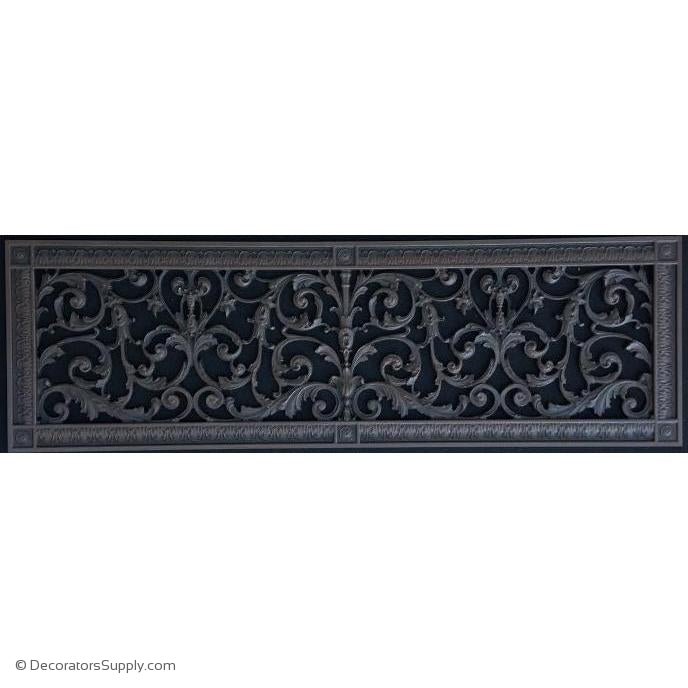 RESIN LOUIS XIV GRILLE 8 X 30" DUCT, 10 X 32" FRAME