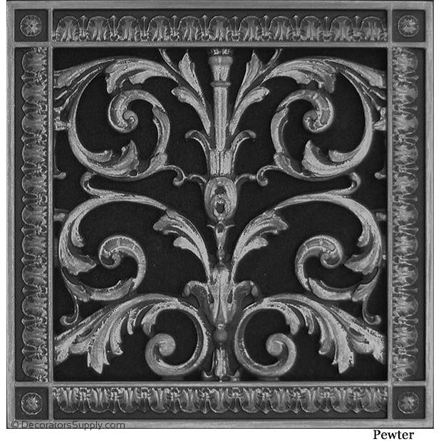 RESIN LOUIS XIV GRILLE - 10X10 DUCT, 12 X 12 FRAME
