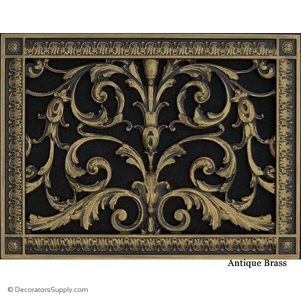 RESIN LOUIS XIV GRILLE - 10 x 14" DUCT, 12 x 16 3/8" FRAME
