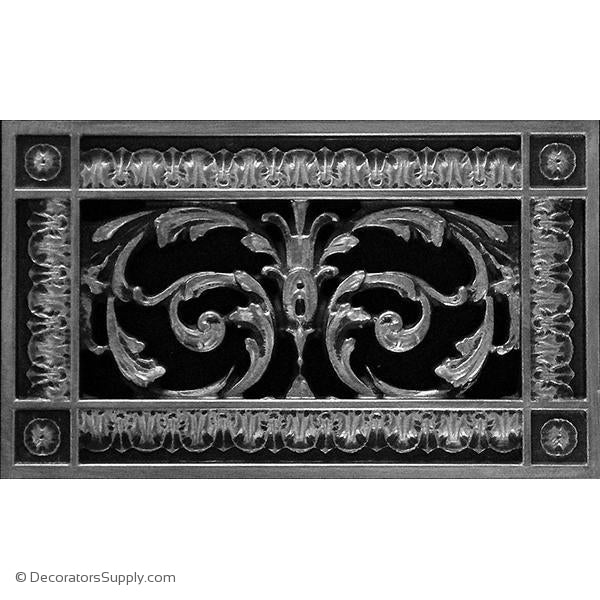 RESIN LOUIS XIV GRILLE - 4X8 DUCT, 6 X 10 FRAME