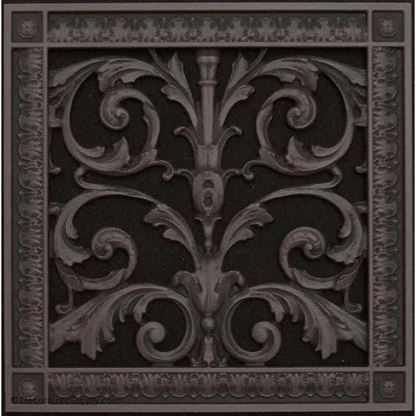 RESIN LOUIS XIV GRILLE - 8X8 DUCT, 10 x 10 x 3/8 FRAME
