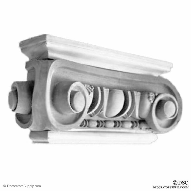 Plaster Pilaster Capital [Half Square] - Roman Angular Ionic Naples-Decorators Supply