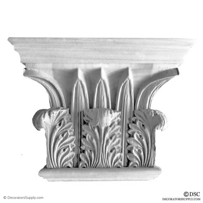 Plaster Pilaster Capital [Half Square] - Greek Corinthian Temple of the Winds-Decorators Supply